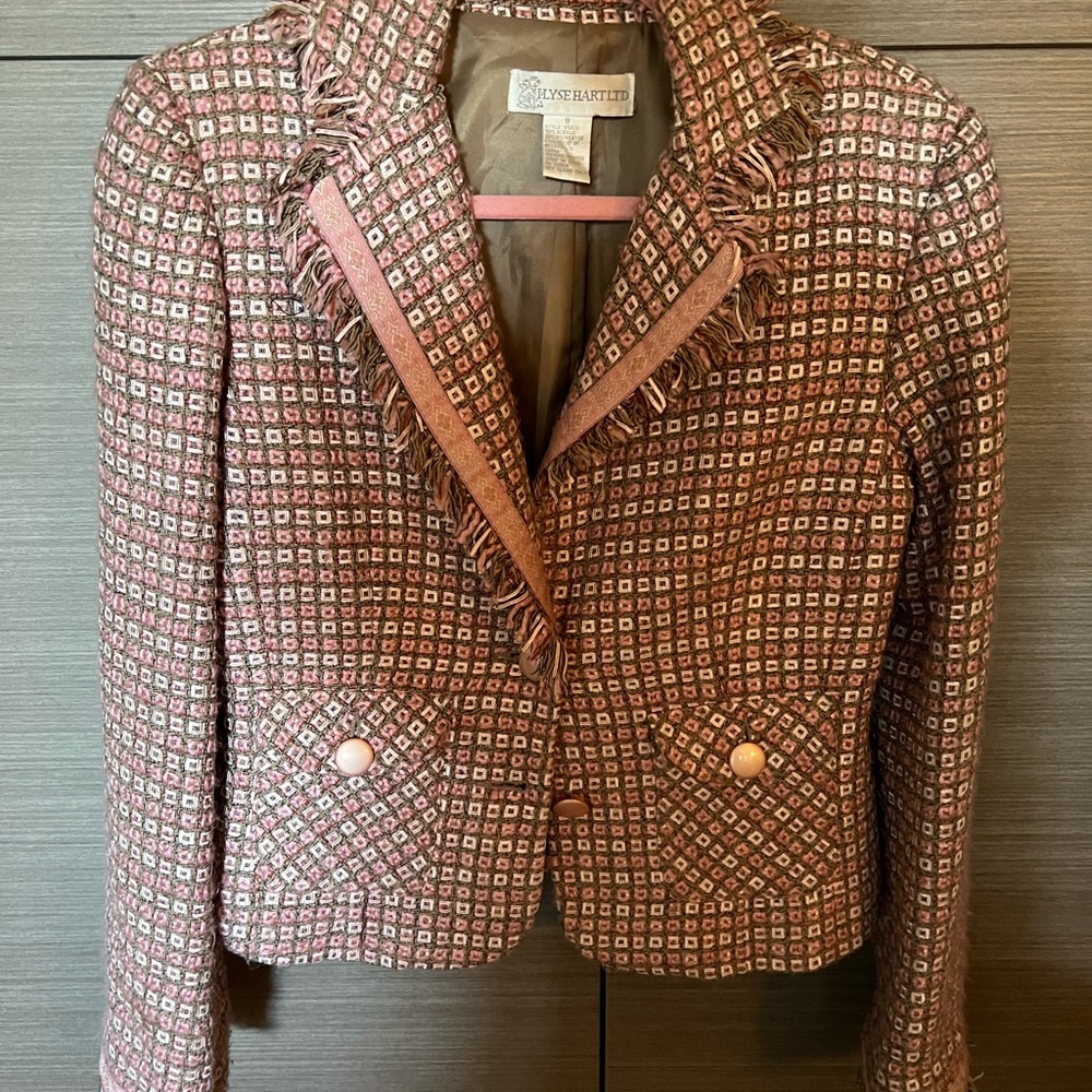 VINTAGE CHANEL-LIKE WOMENS JACKET SIZE 8